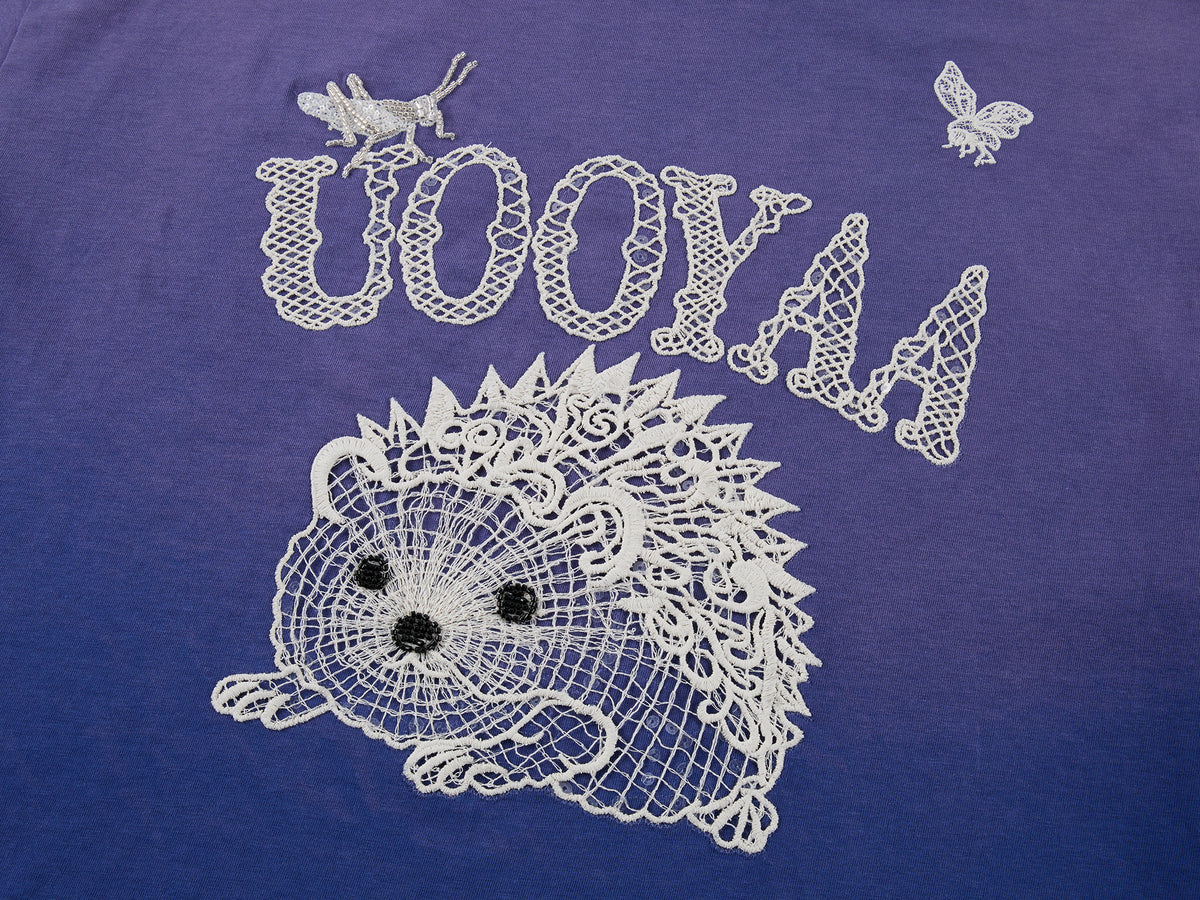Lace embroidered hedgehog T-shirt
