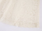 Insect and floral motif raglan sleeve lace dress