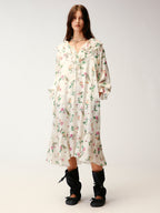 Insect and floral print dress
