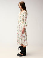 Insect and floral print dress