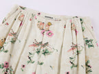 Insect and floral print curved pants