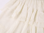 Irregular lace patchwork skirt