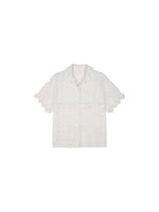 Lace Patchwork Cuban Collar T-Shirts