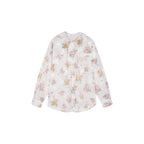 Vintage Wallpaper Print Hooded Shirt