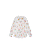 Vintage Wallpaper Print Hooded Shirt