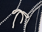 Bow-Tie Sailor Collar Knit Vest