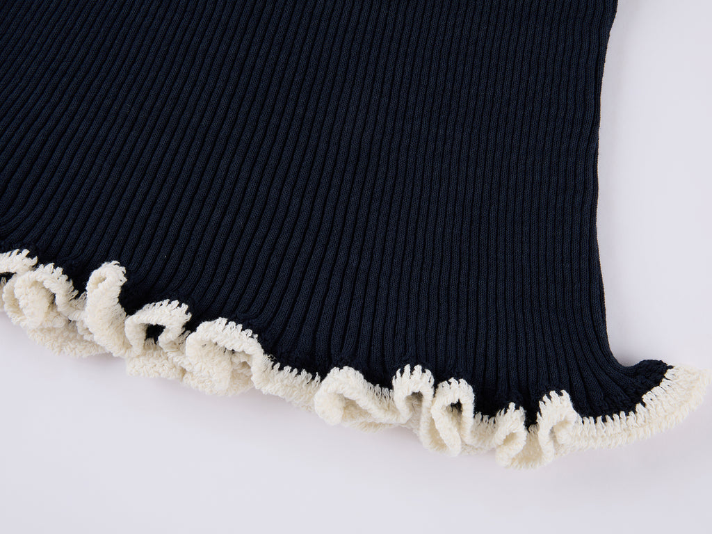 Bow-Tie Sailor Collar Knit Vest