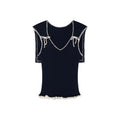 Bow-Tie Sailor Collar Knit Vest