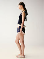 Bow-Tie Sailor Collar Knit Vest