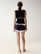 Bow-Tie Sailor Collar Knit Vest