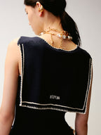 Bow-Tie Sailor Collar Knit Vest