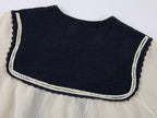 Striped Sailor Collar Bow Knit T-Shirts