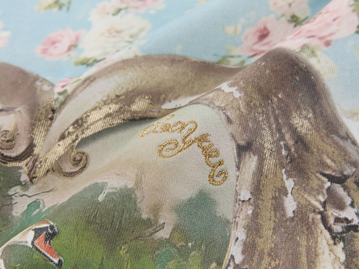 Swan Graphic Print Cotton T-shirt