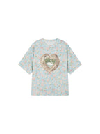 Swan Graphic Print Cotton T-shirt