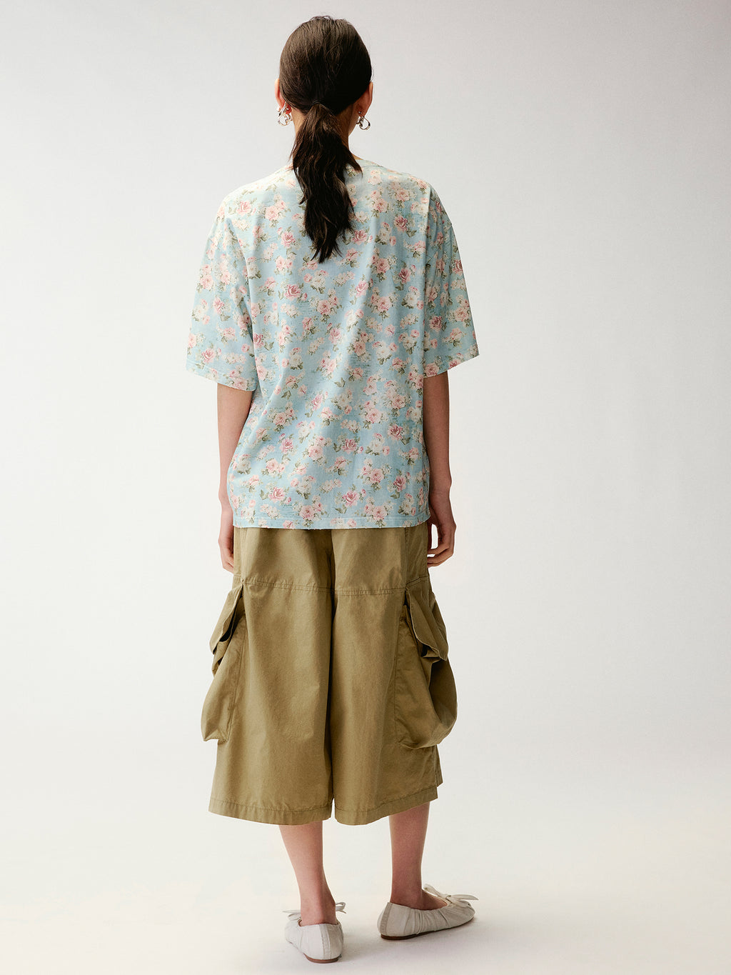 Swan Graphic Print Cotton T-shirt