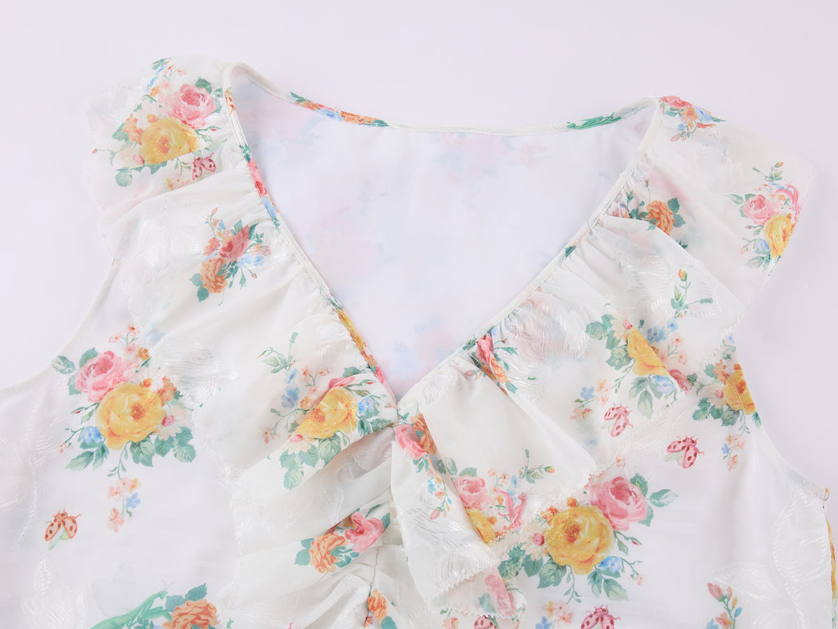 Wallpaper Floral Sleeveless Dress