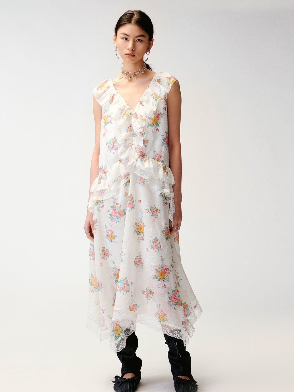 Wallpaper Floral Sleeveless Dress