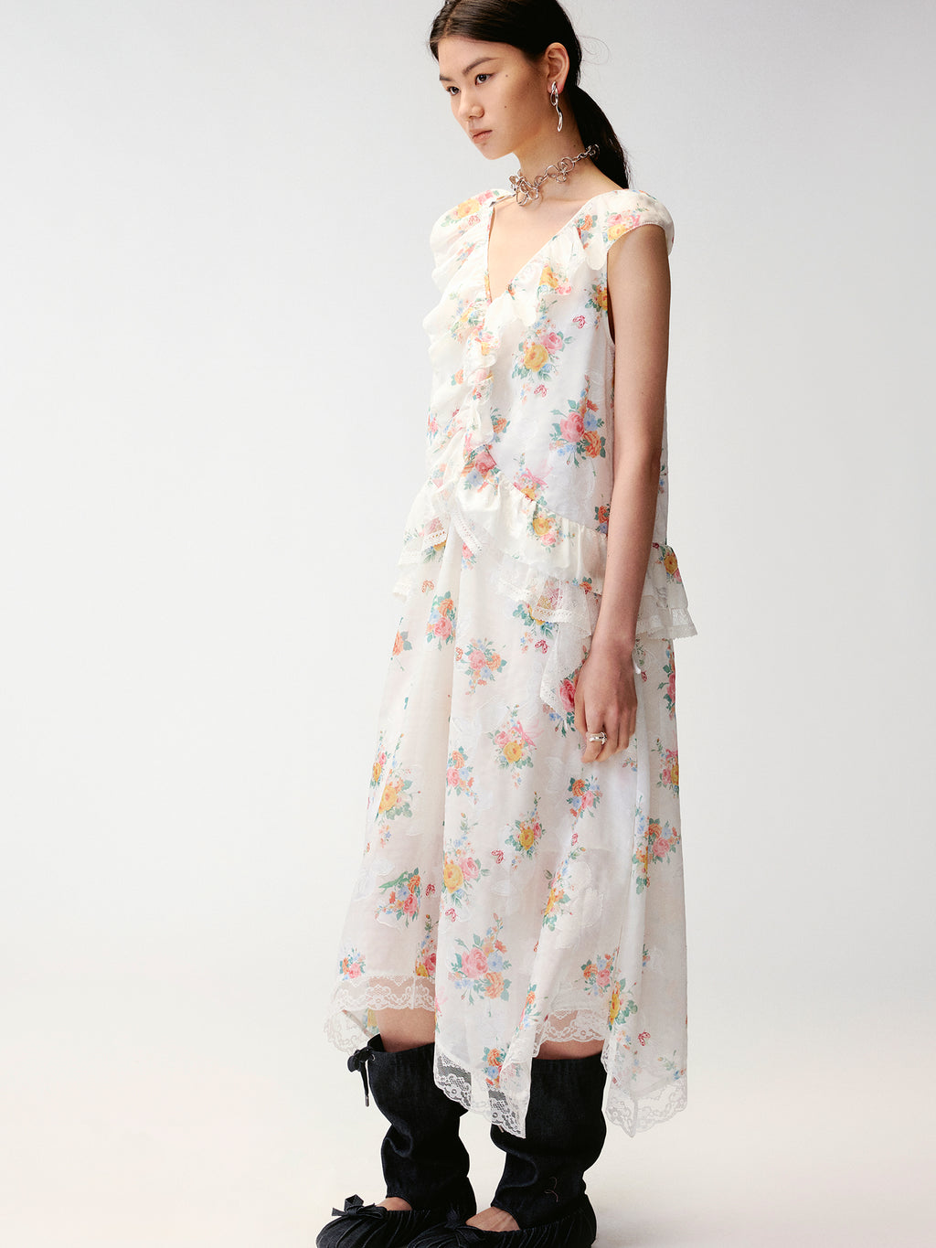 Wallpaper Floral Sleeveless Dress