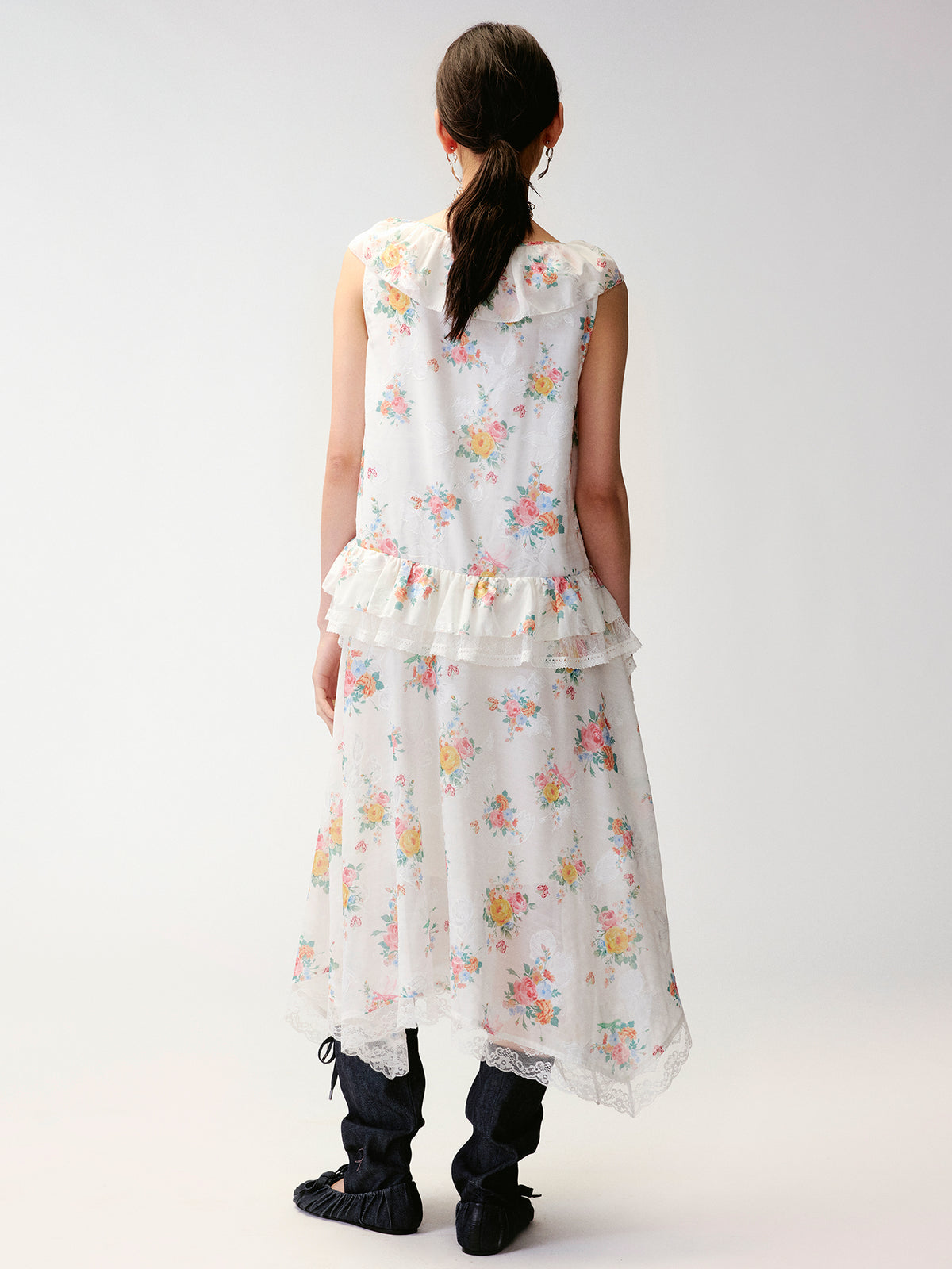 Wallpaper Floral Sleeveless Dress
