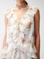 Wallpaper Floral Sleeveless Dress