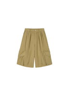 Multi-Pockets Knee-Length Cargo Shorts