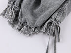 Pleated Cropped Cargo Pants