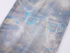 Water Ripple Print Wide-Leg Jeans