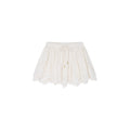 Eyelet Cutout Floral Mini Skirt