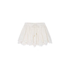 Eyelet Cutout Floral Mini Skirt