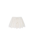 Eyelet Cutout Floral Mini Skirt