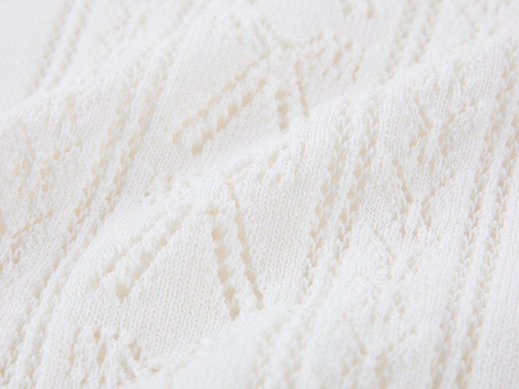 Lace Sailor Collar Cable-Knit T-shirt