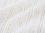 Lace Sailor Collar Cable-Knit T-shirt