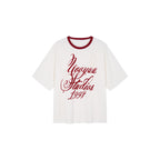 Lace Distressed Flocked T-shirt