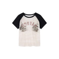 Graphic Illusion Spliced T-shirt