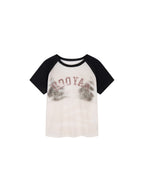 Graphic Illusion Spliced T-shirt