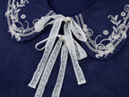 Lace Trim Peter Pan Collar Tee Dress