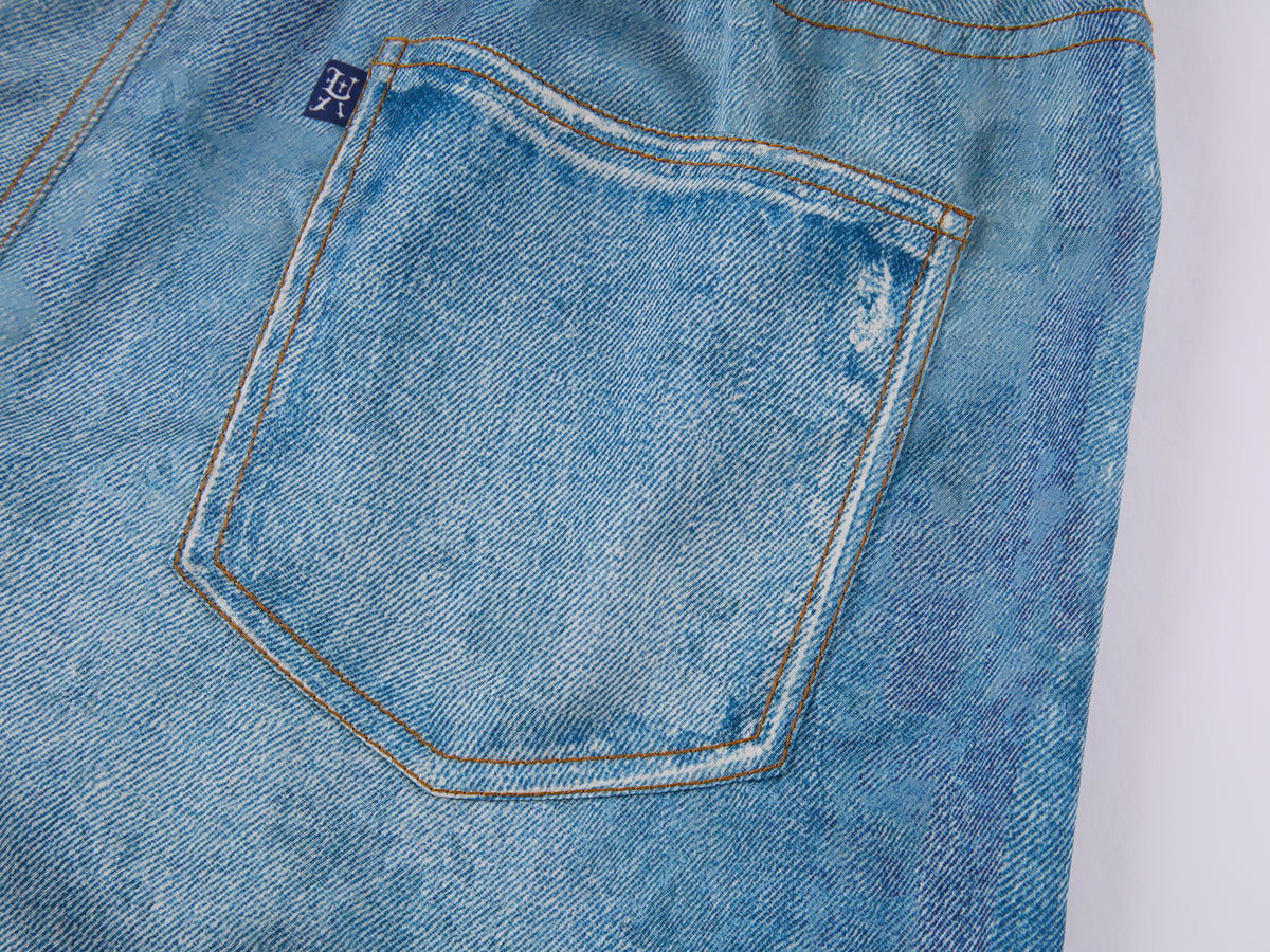Graphic Illusion Printed Jeans