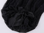 Lace Wide-Leg Lantern Pants