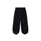Lace Wide-Leg Lantern Pants