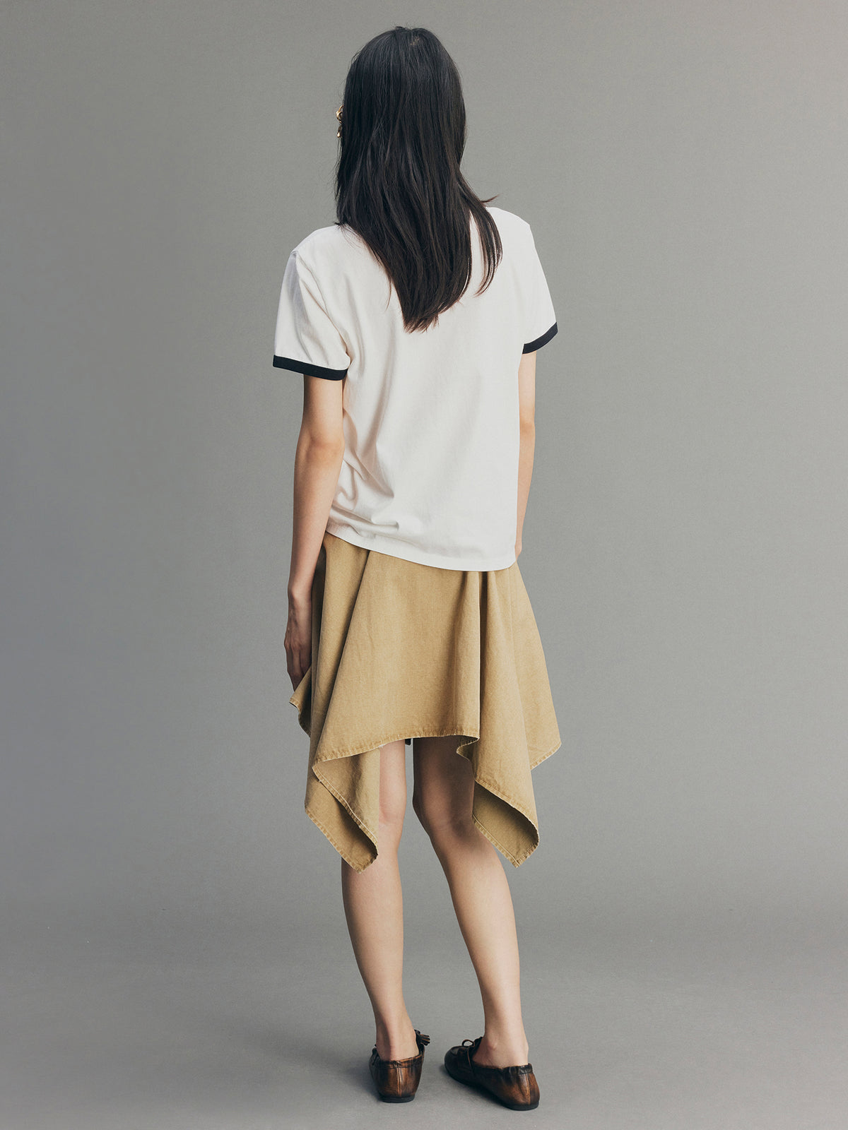 Apple-Worm Patchwork T-shirt