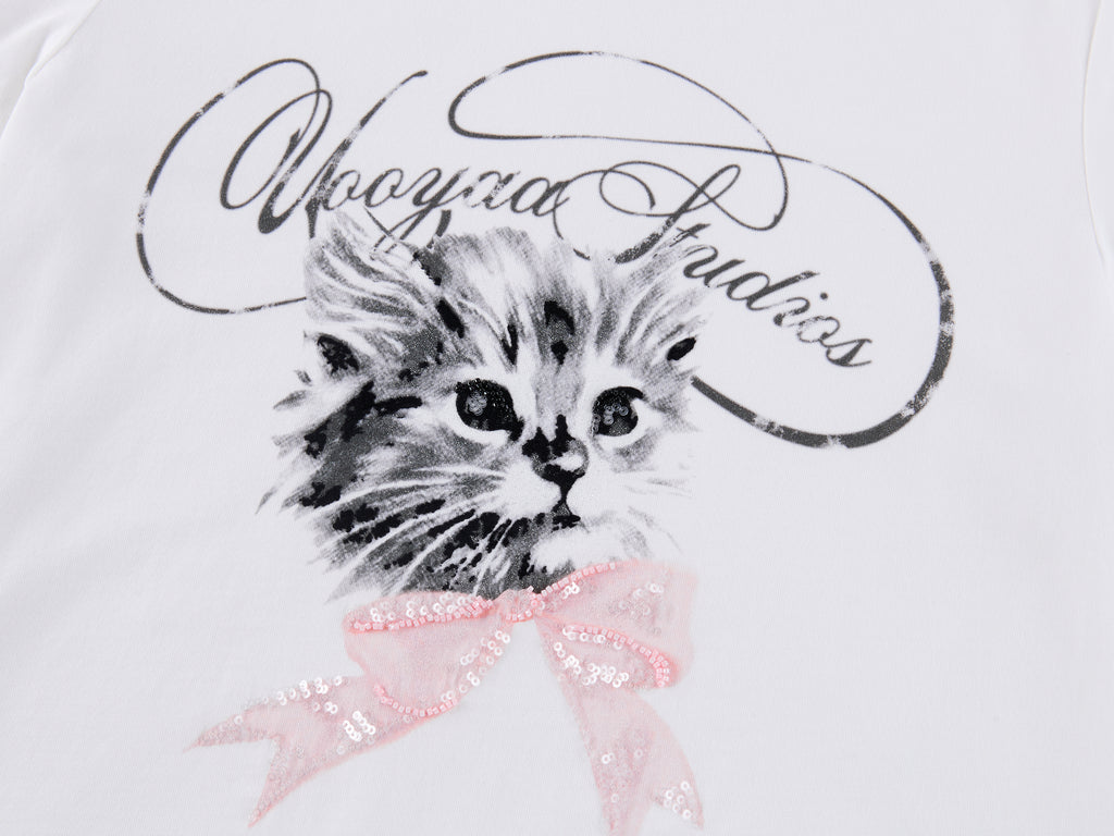 Glam Rock Kitten Graphic T-Shirt