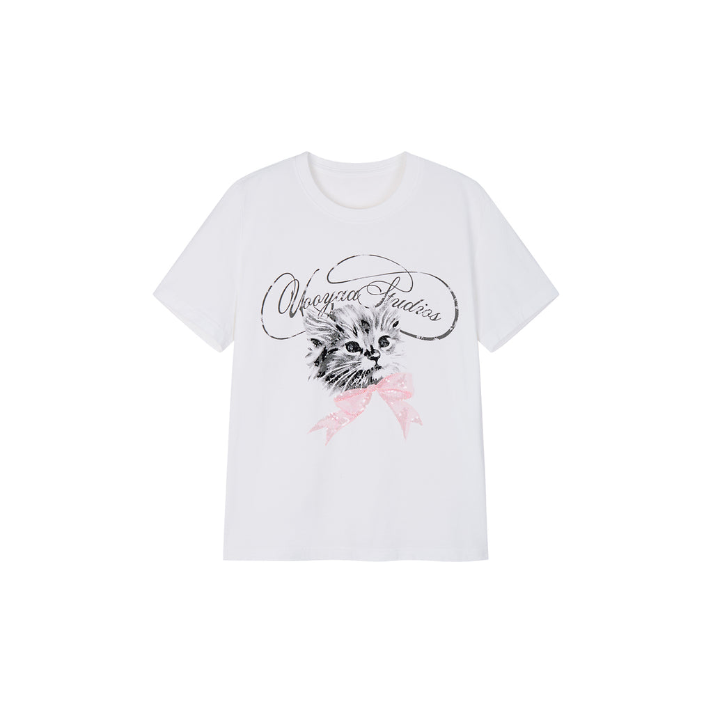 Glam Rock Kitten Graphic T-Shirt