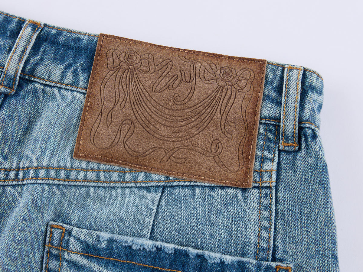 Vintage Wash Wide-Leg Jeans