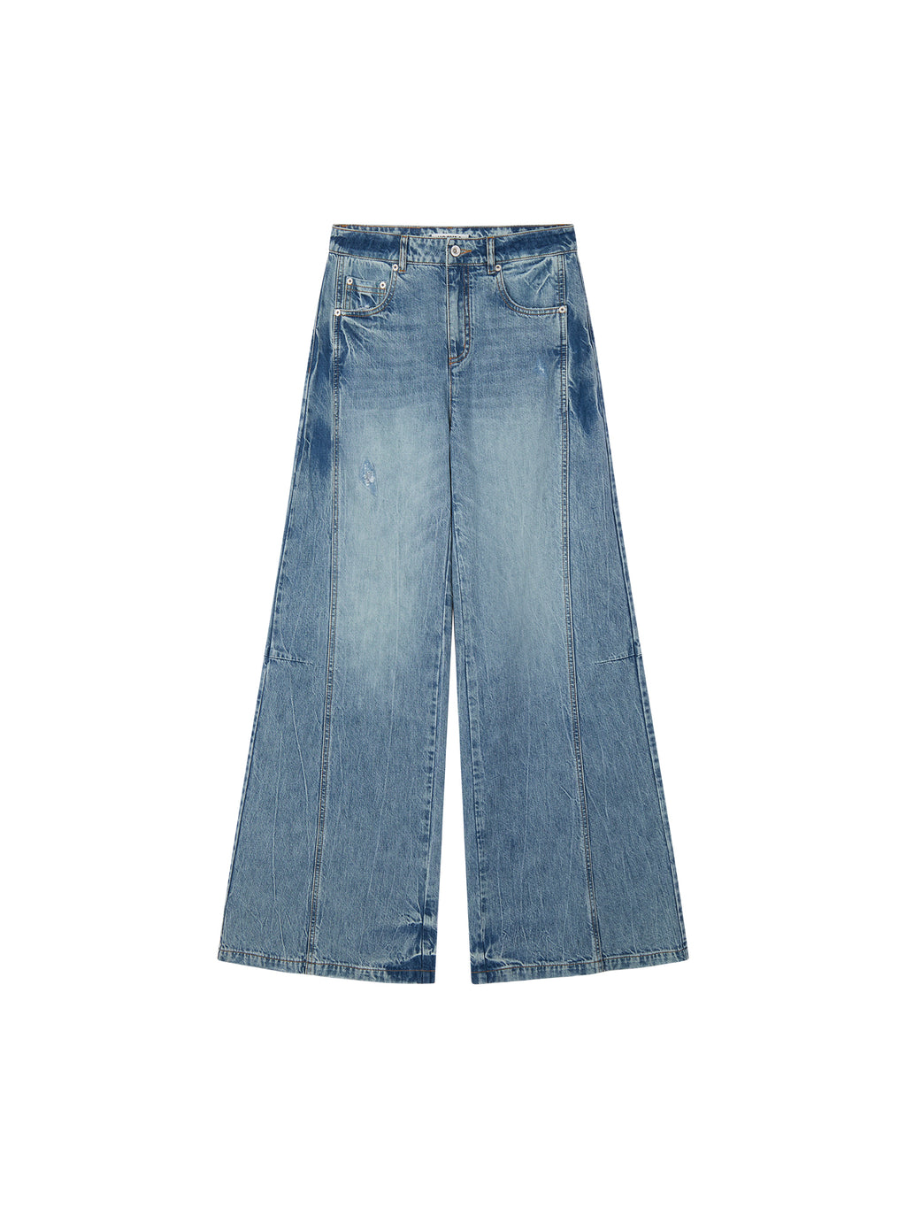 Vintage Wash Wide-Leg Jeans