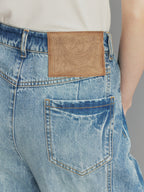 Vintage Wash Wide-Leg Jeans