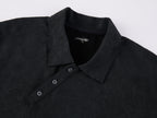 Asymmetric-Placket Collegiate T-shirt