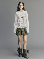 Rhinestone Sailor-Girl Graphic Sweatshirt