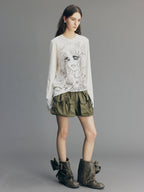 Rhinestone Sailor-Girl Graphic Sweatshirt