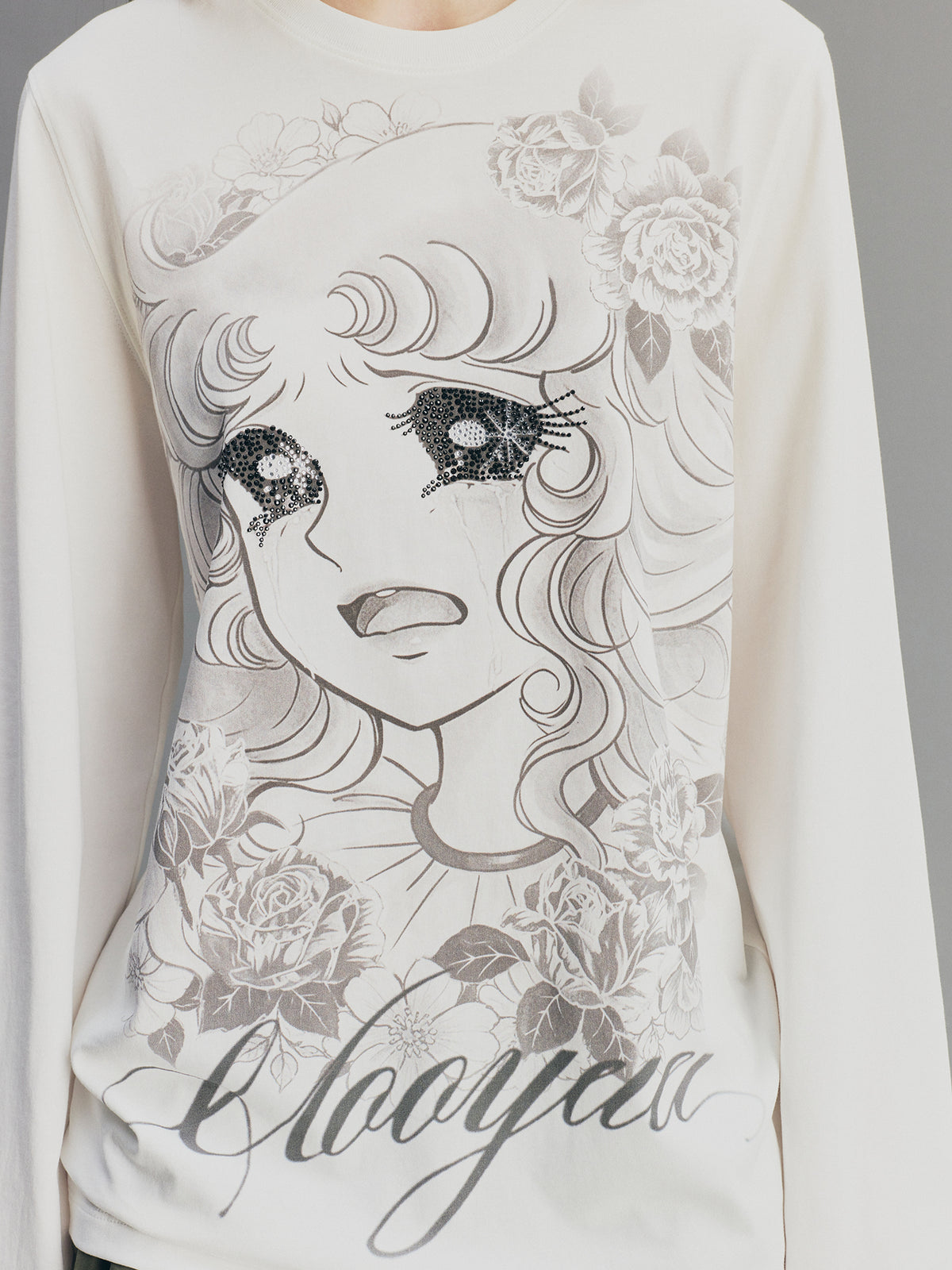 Rhinestone Sailor-Girl Graphic Sweatshirt