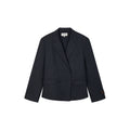 Asymmetric Pleat Rhinestone Blazer